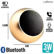 Mini Caixa de Som Bluetooth LES-M3 Lehmox - Dourada